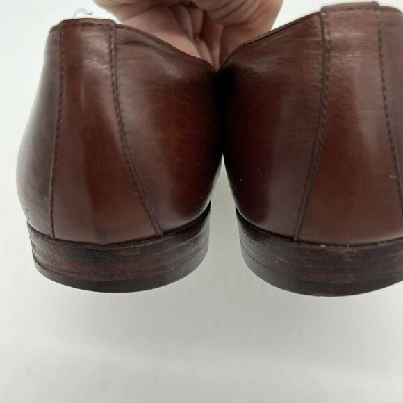 SALVATORE FERRAGAMO Brown Tassel Kiltie Loafer Slip on DRESS SHOES 7 1/2 D Italy - Picture 7 of 9